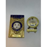 TWO RALLY MEDALS CHESTER 1961 AND BIRMINGHAM 1962