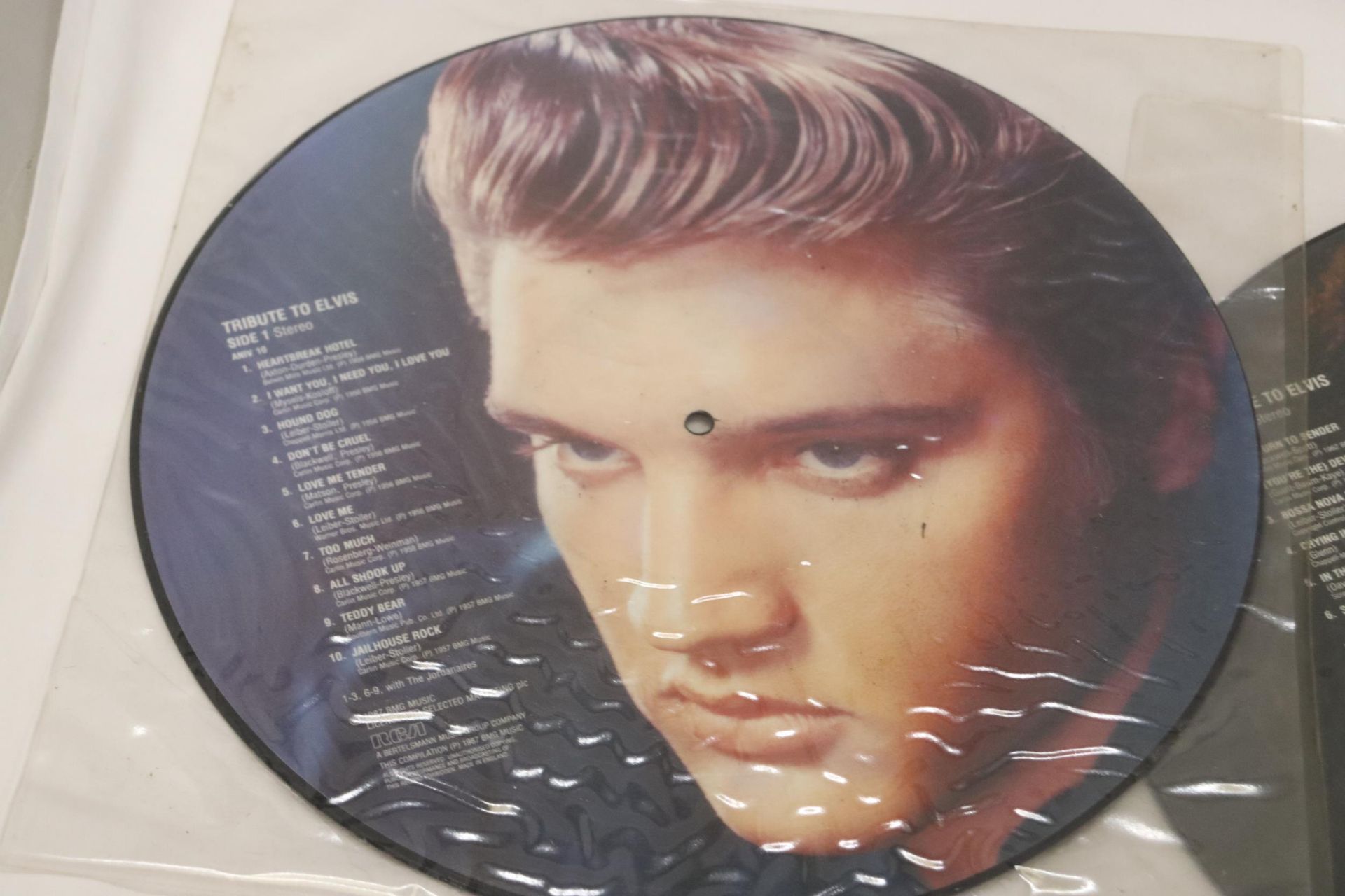 TWO ELVIS DOUBLE SIDED 12" PICTURE DISCS - Image 4 of 6