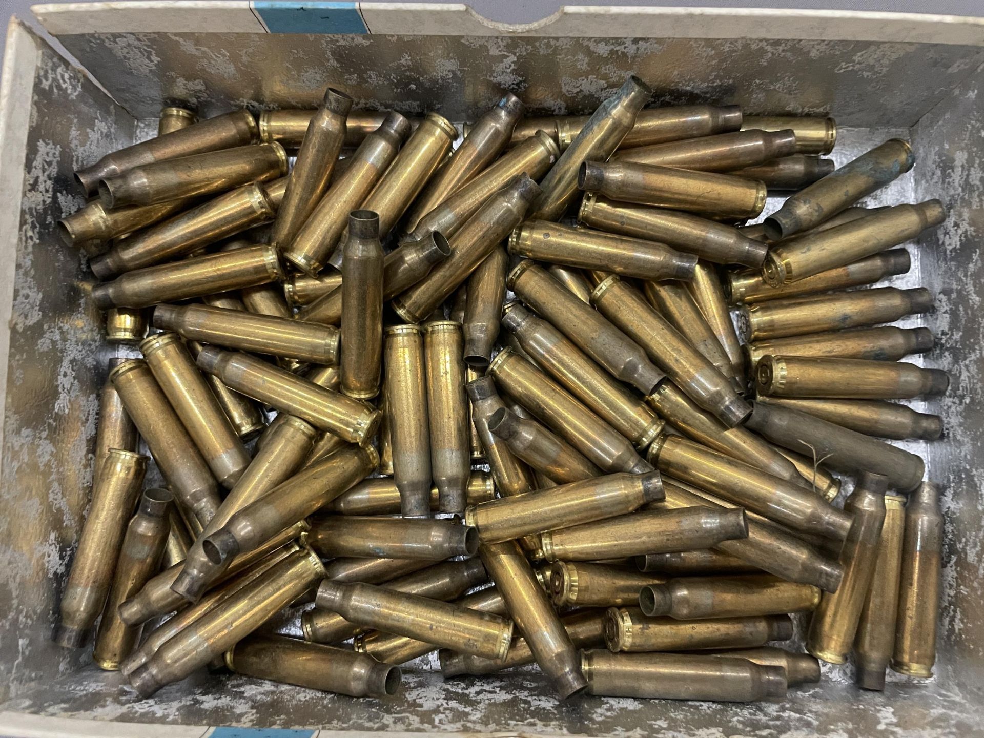 A QUANTITY OF OVER 100 BRASS BULLET CASINGS - Image 2 of 2