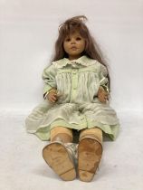 A GOTZ COLLECTOR'S DOLL WITH MARKING 359-24 JKG NECKSTAMP DESIGNED BY JOKE BGROBBEN NAMED CELESTE