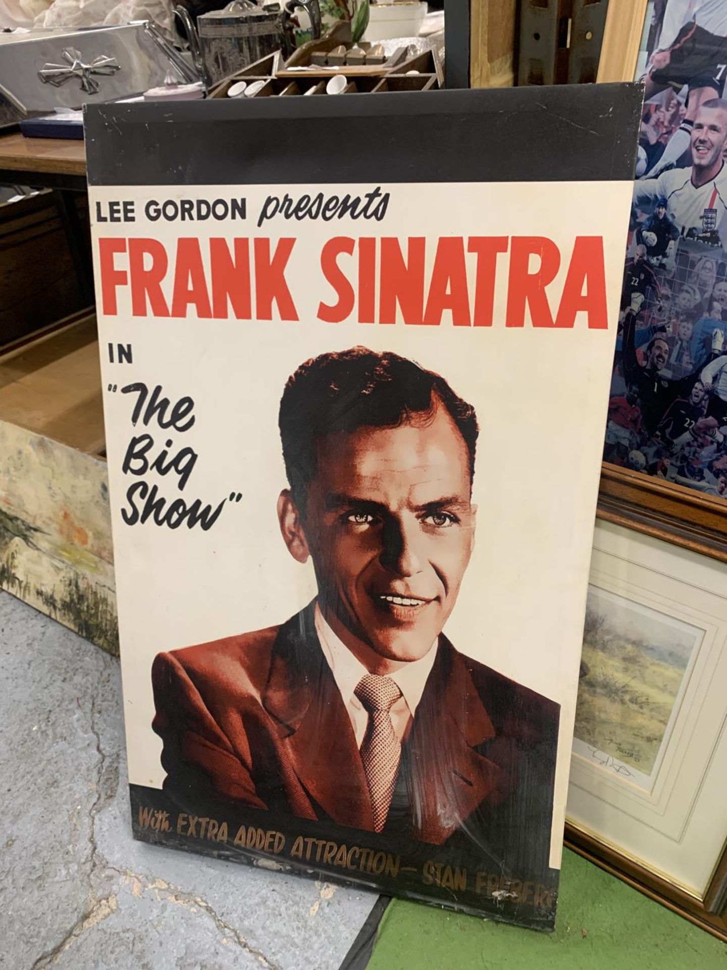 A LARGE CANVAS PRINT OF FRANK SINATRA IN 'THE BIG SHOW', 49CM X 81CM