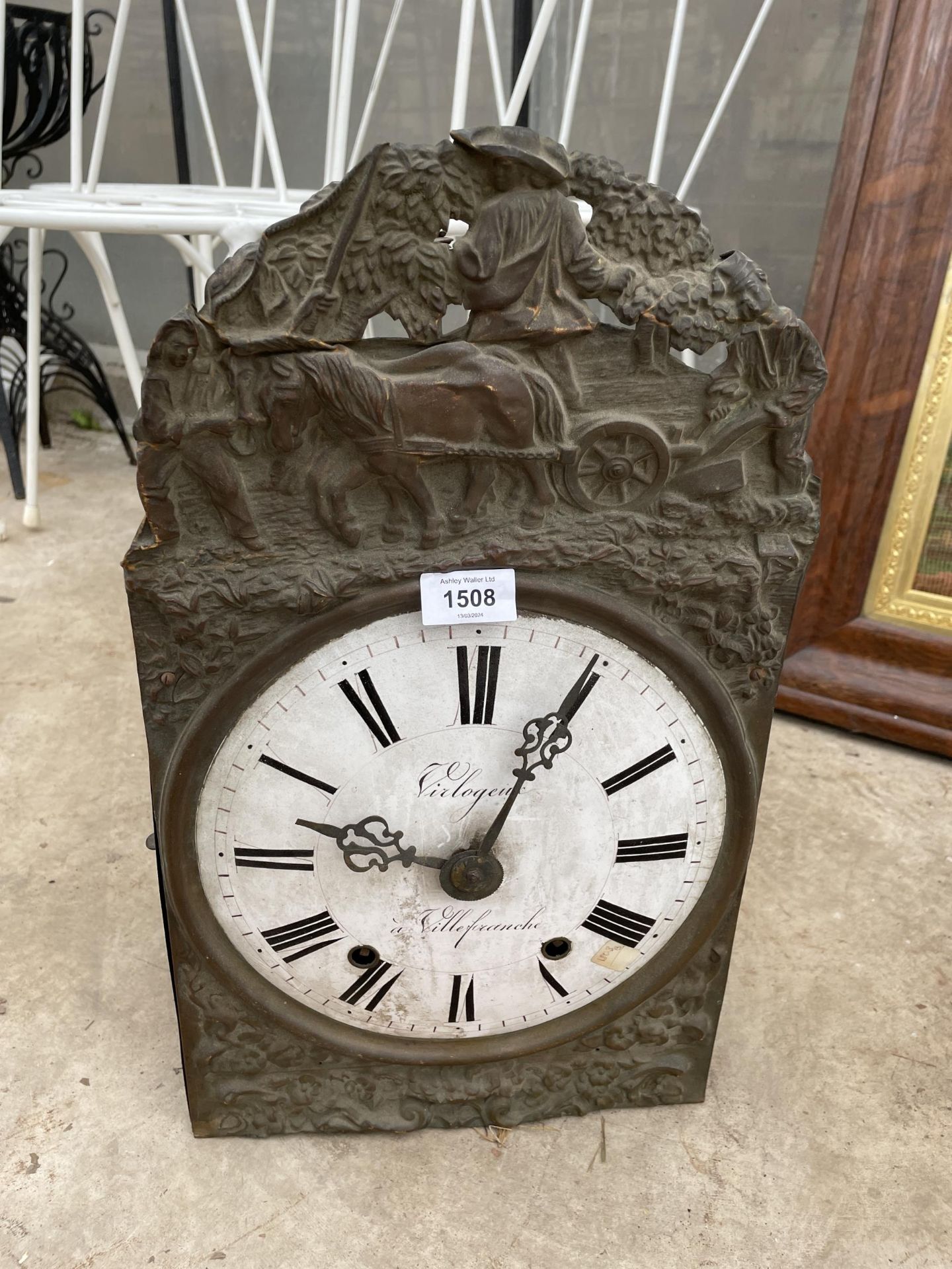 A FRENCH 19TH CENTURY COMTOISE CLOCK