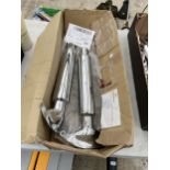 A SET OF MOTORBIKE EXHUAST SILENCERS BELIEVED TO BE FOR AN AJS