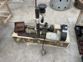 AN EMCO UNIMAT 3 WATCH MAKER'S LATHE WITH VARIOUS ACCESSORIES AND TOOLS