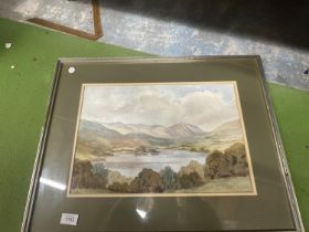 A FRAMED WATERCOLOUR OF A LAKELAND SCENE, SIGNED WYN HYDE