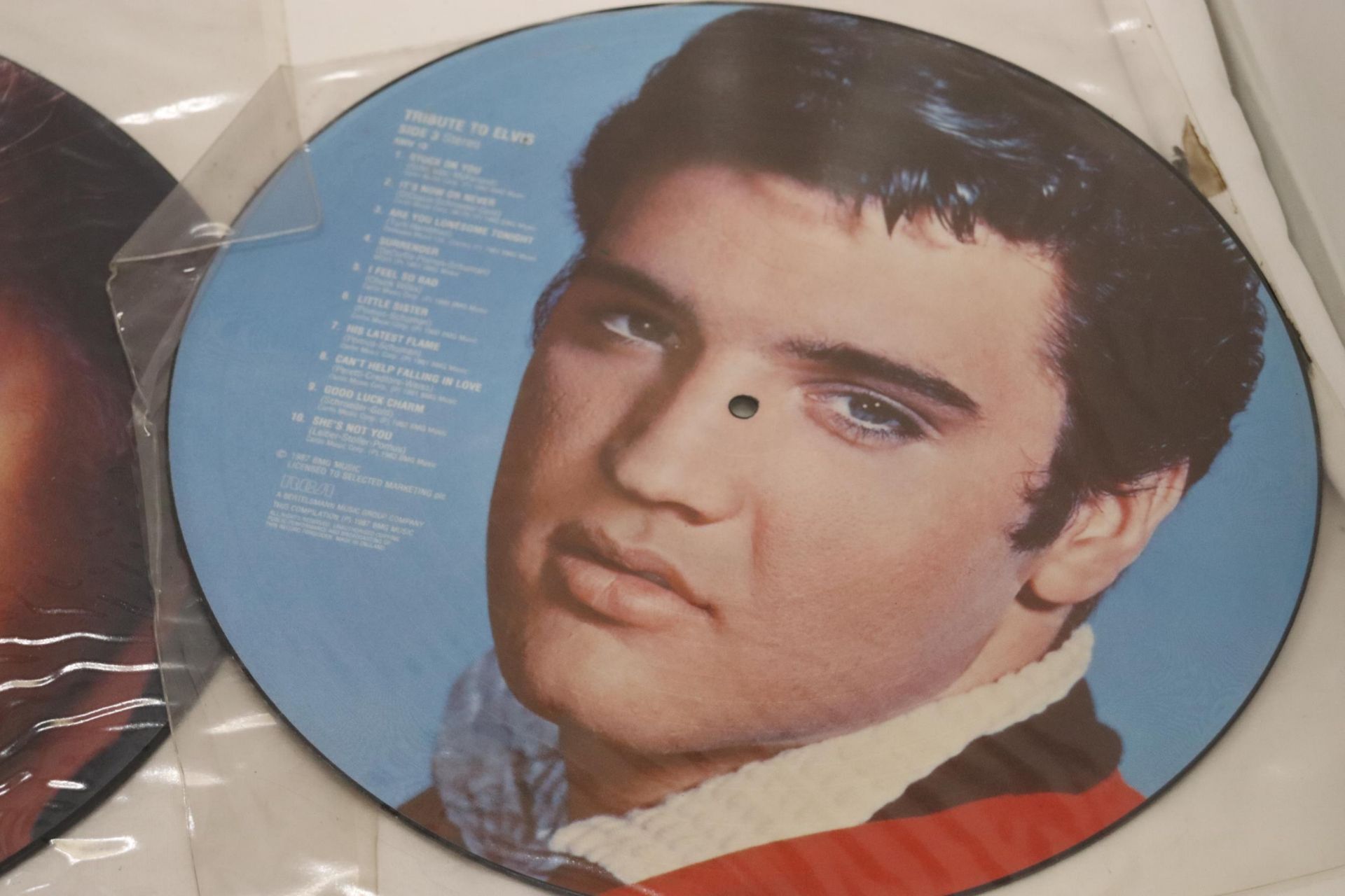 TWO ELVIS DOUBLE SIDED 12" PICTURE DISCS - Image 5 of 6