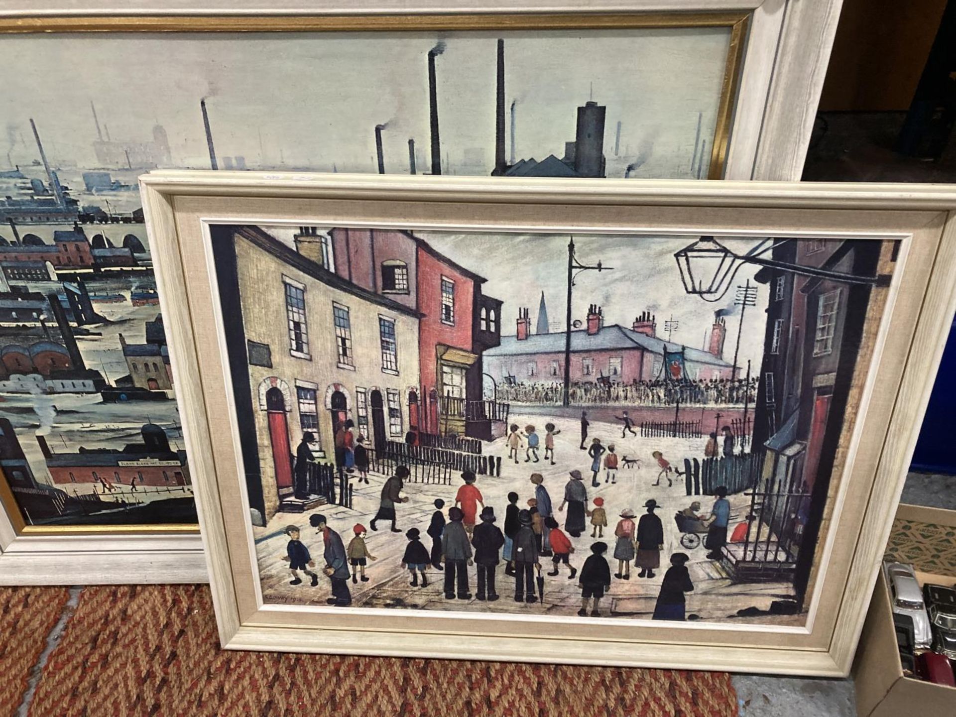 TWO FRAMED L S LOWRY PRINTS, 'INDUSTRIAL LANDSCAPE' AND 'THE PROCESSION' - Image 2 of 3