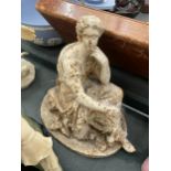 A HEAVY CAST VICTORIAN LADY DOORSTOP, HEIGHT APPROX 26CM