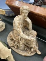 A HEAVY CAST VICTORIAN LADY DOORSTOP, HEIGHT APPROX 26CM