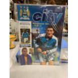 A MANCHESTER CITY V FULHAM PROGRAMME FROM 16 JANUARY 2000, SIGNED TO THE COVER BY SIX MANCHESTER