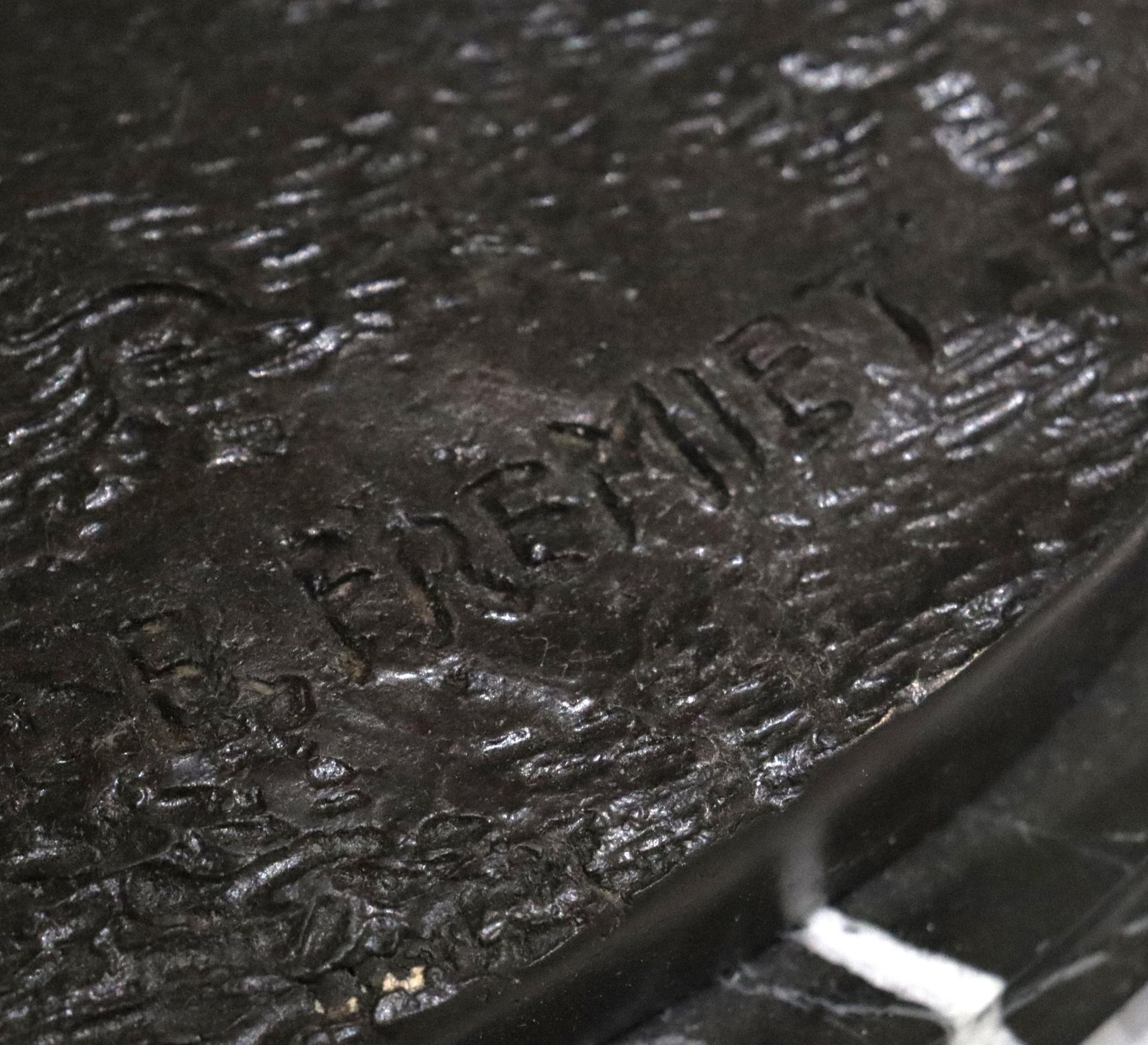 A LARGE BRONZE FIGURE OF TWO HORSES AND RIDERS ON A MARBLE BASE SIGNED E FREMIET HEIGHT - Image 5 of 8