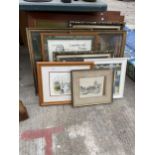 AN ASSORTMENT OF FRAMED PRINTS AND PICTURES