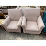 A PAIR OF EASY CHAIRS