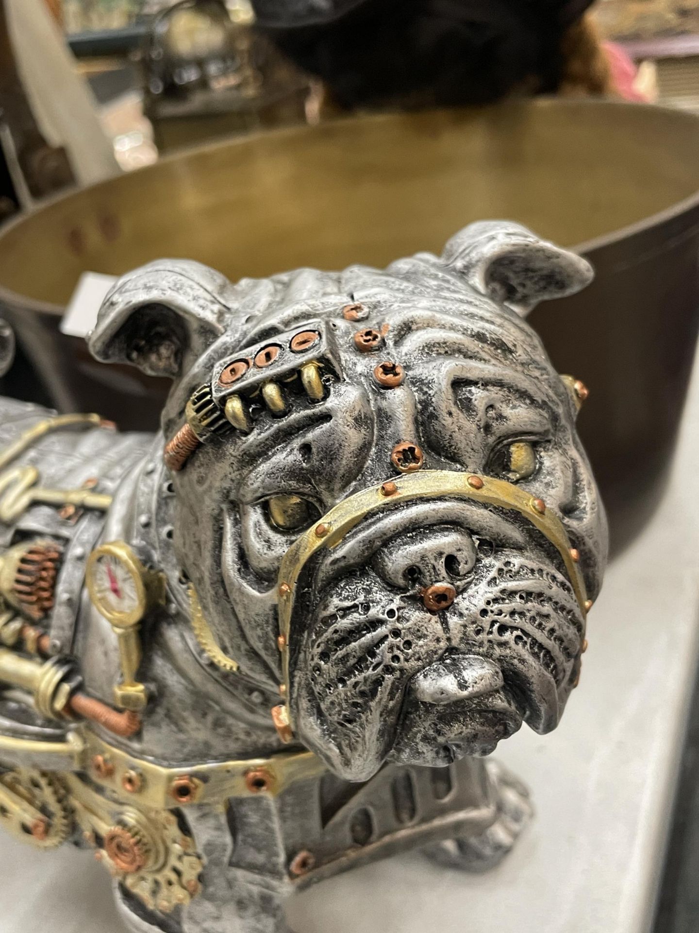 A STEAMPUNK STYLE BULLDOG, HEIGHT 20CM, LENGTH 26CM - Image 3 of 3