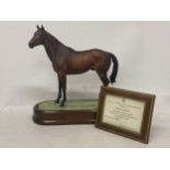 A ROYAL WORCESTER MODEL OF MILL REEF MODELLED BY DORIS LINDNER AND PRODUCED IN A LIMITED EDITION