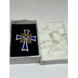 A GERMAN CROSS ENGRAVED IN A PRESENTATION BOX