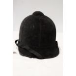 A VINTAGE TRESS & CO LONDON RIDING HAT - SIZE 6 3/4