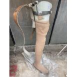 A PROSTHETIC LEG WITH STRAP AND BRACKET (L:93CM)
