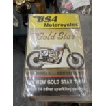 A TIN BSA MOTORCYCLE SIGN