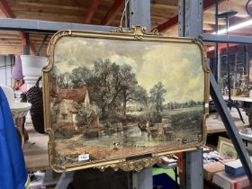 A GILT FRAMED PRINT OF 'THE HAYWAIN' BY JOHN CONSTABLE