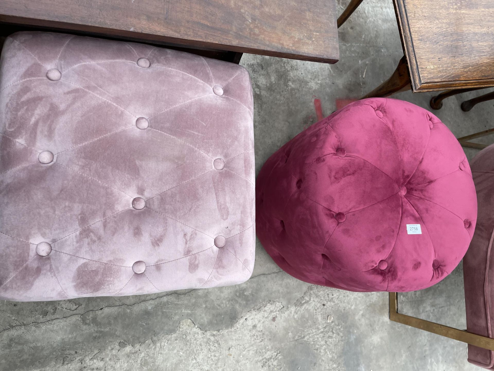 TWO POUFFES - Image 3 of 4