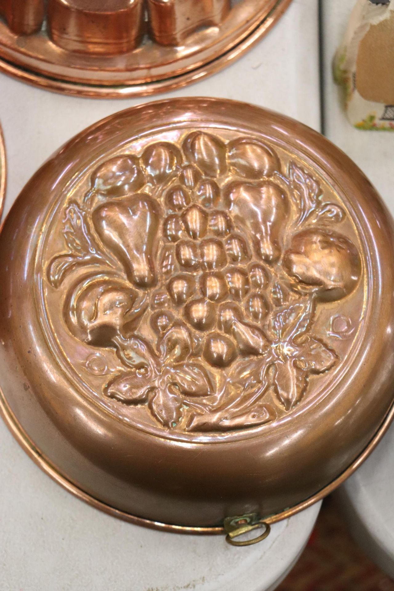 FOUR COPPER JELLY MOULDS - Image 2 of 6