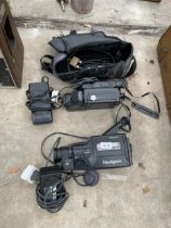 TWO RETRO CAMCORDERS TO INCLUDE A CANON ETC