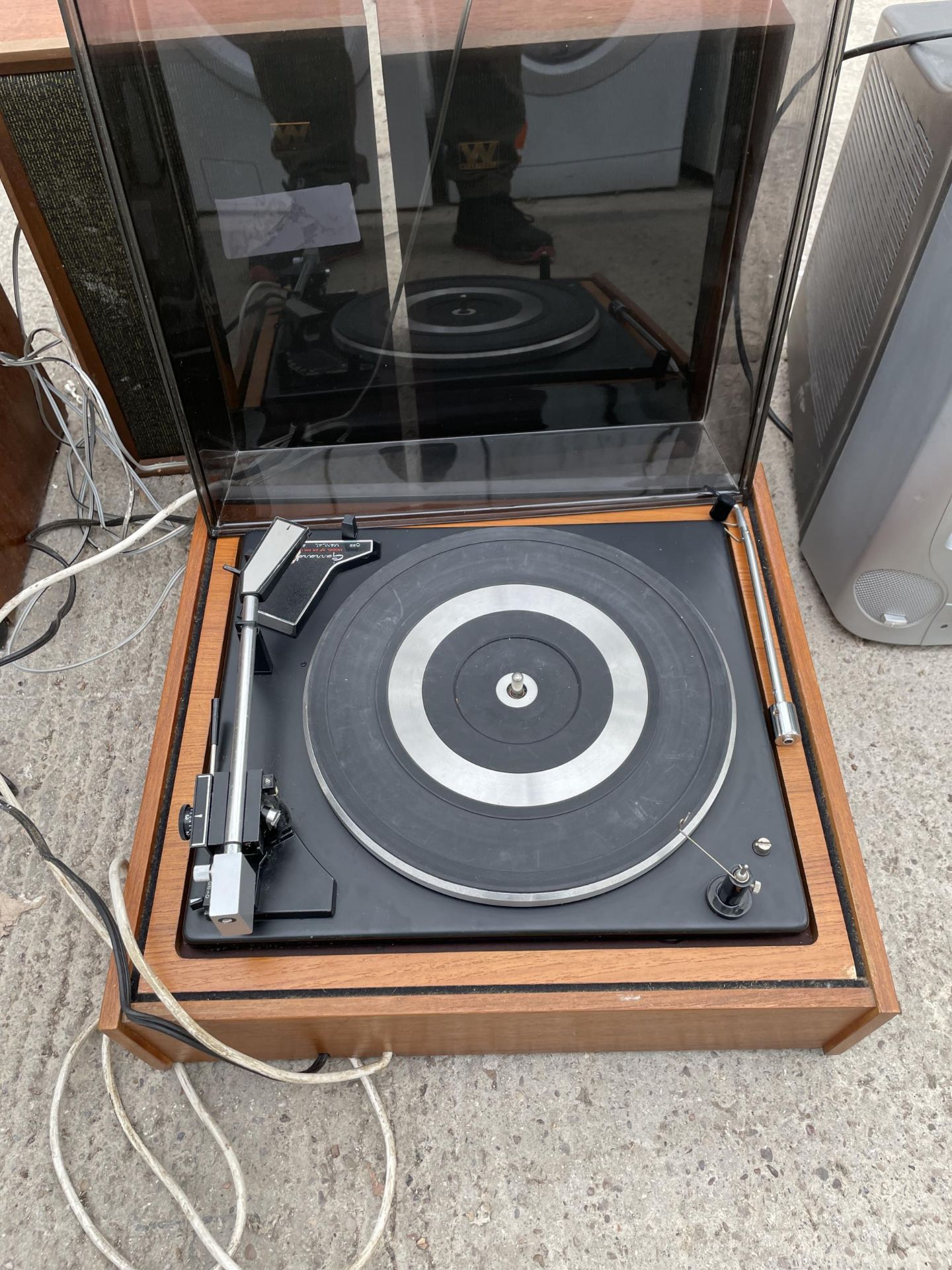 A GARRARD RECORD PLAYER WITH A PAIR OF WHARFEDALE SPEAKERS - Image 2 of 2