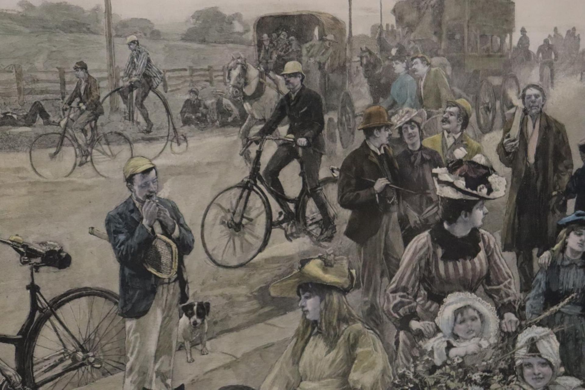 A FRAMED PRINT OF THE ENGRAVING BY WILLIAM HATHERELL 'ON PLEASURE BENT - A BANK HOLIDAY ROADSIDE - Bild 2 aus 3