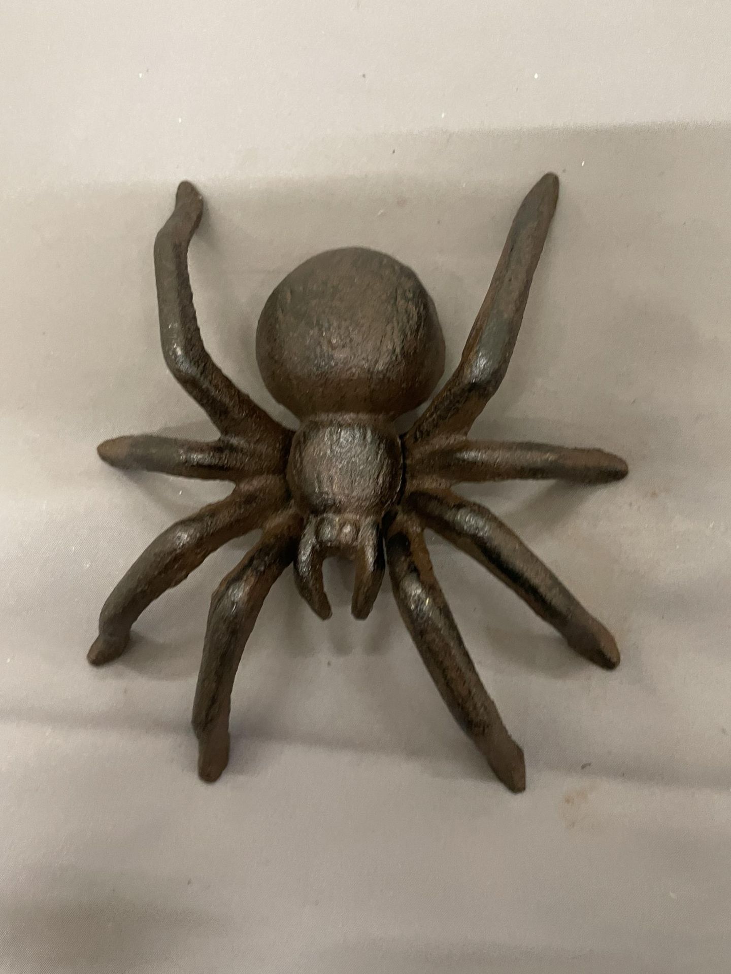 A CAST IRON TARANTULA FIGURE