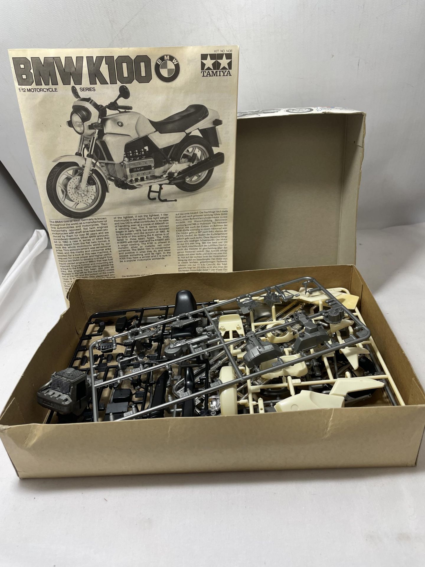 TWO BOXED VINTAGE TAMIYA, 1/12 SCALE, MOTORCYCLE MODEL KITS - BMW K100 AND HONDA NSR 500 - Image 3 of 6