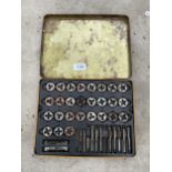 A COMPLETE CASED DRAPER TAP AND DIE SET