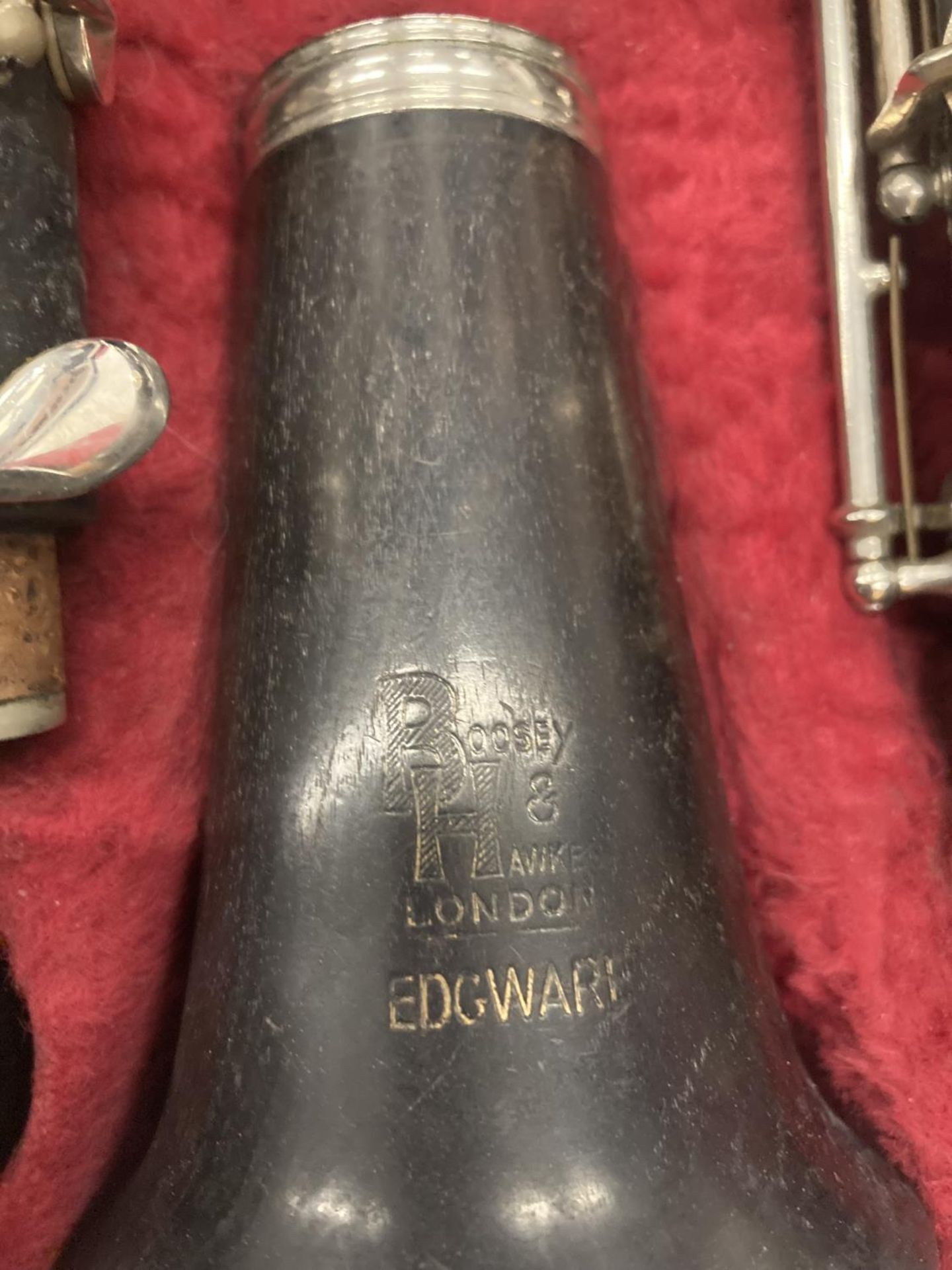 A BOOSEY AND HAWKES EBONISED CLARINET IN A CASE - Image 3 of 5