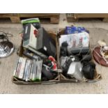 AN ASSORTMENT OF ITEMS TO INCLUDE TWO XBOX 360'S, SPEAKERS AND XBOX GAMES ETC