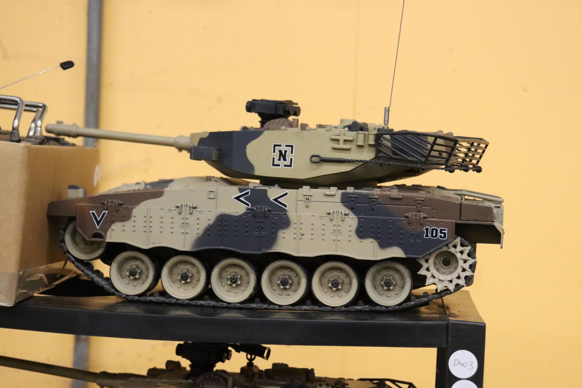 THREE REMOTE CONTROLLED BB BULLET TANKS AND CONTROLLERS - NO CHARGERS - Image 2 of 6