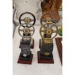 FOUR QUALITY BRASS AND STEEL ANGLESEY CAR CLUB AWARDS