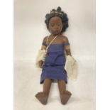 A GOTZ PSH 'PHILLIP HEATH' AFRICAN GIRL DOLL IN TRADITIONAL DRESS