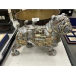 A STEAMPUNK STYLE BULLDOG, HEIGHT 20CM, LENGTH 26CM