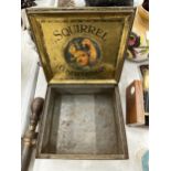 A 1930'S VINTAGE 'SQUIRREL CONFECTIONARY' TIN