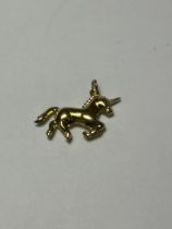 A 9CT YELLOW GOLD UNICORN CHARM