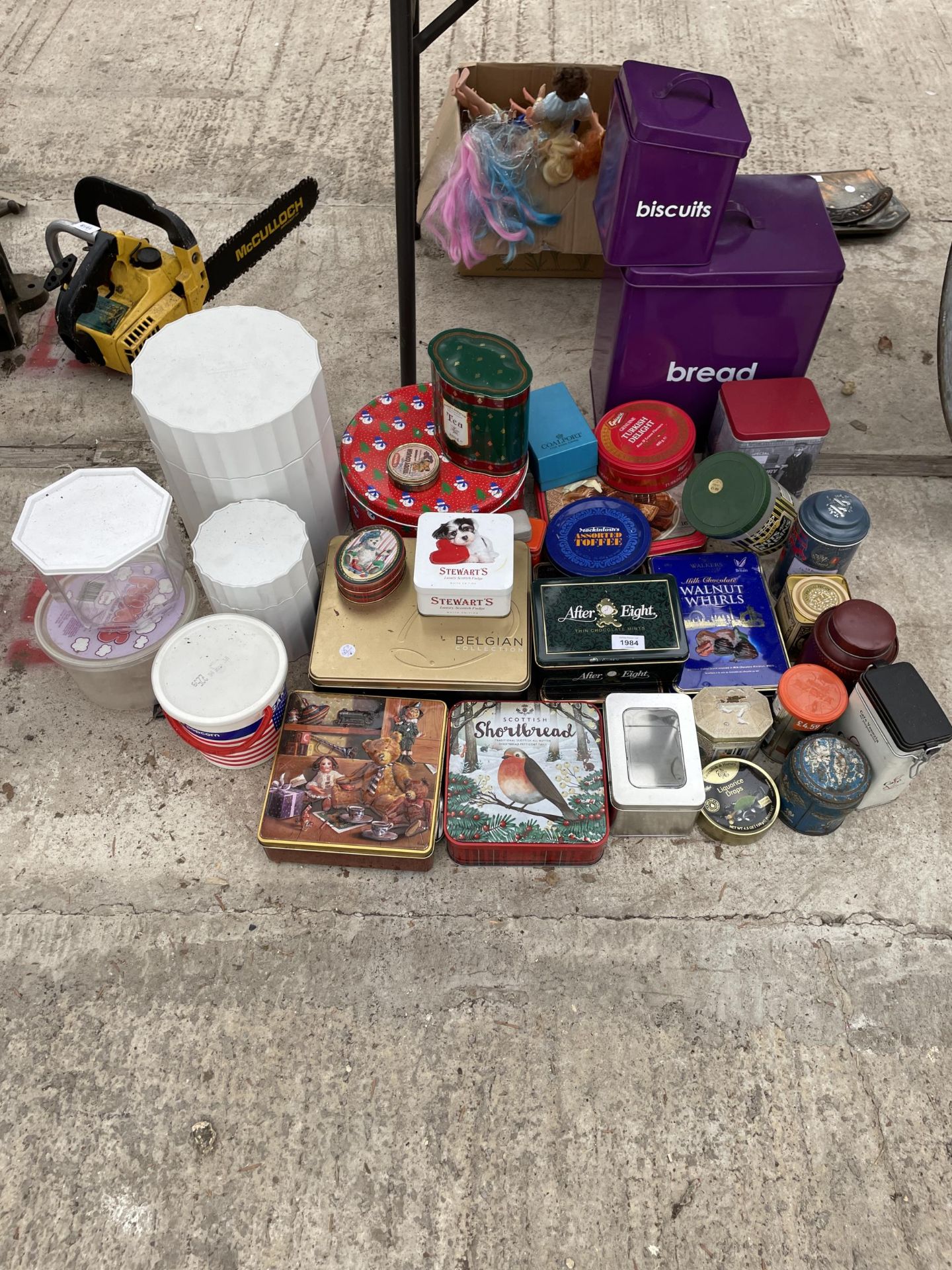 A LARGE ASSORTMENT OF ADVERTISING TINS