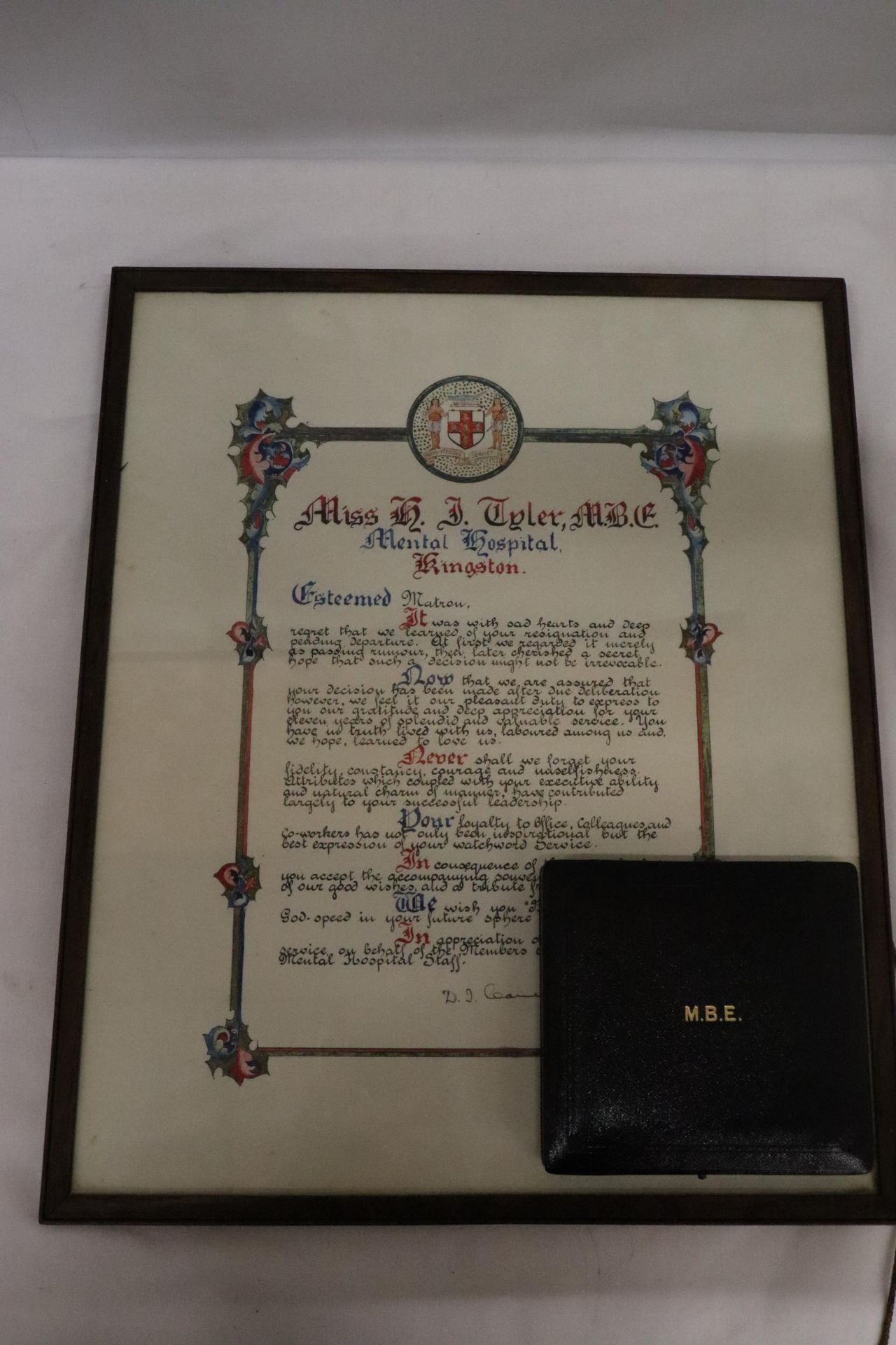 A BOXED LADIES MBE WITH FRAMED PROVENANCE - Image 2 of 10