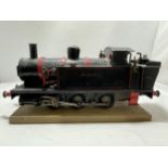 A SCRATCH BUILT LIVE STEAM 45 MM GAUGE 0-4-0 MODEL RAILWAY LOCOMOTIVE "BESSIE" NUMBER 456 IN BLACK