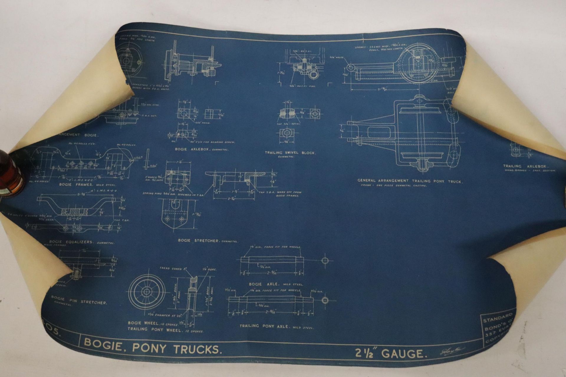 THREE MODEL RAILWAY SCHEMATICS/BLUEPRINTS FOR 2.5 INCH AND 5 INCH GAUGE - Image 4 of 7