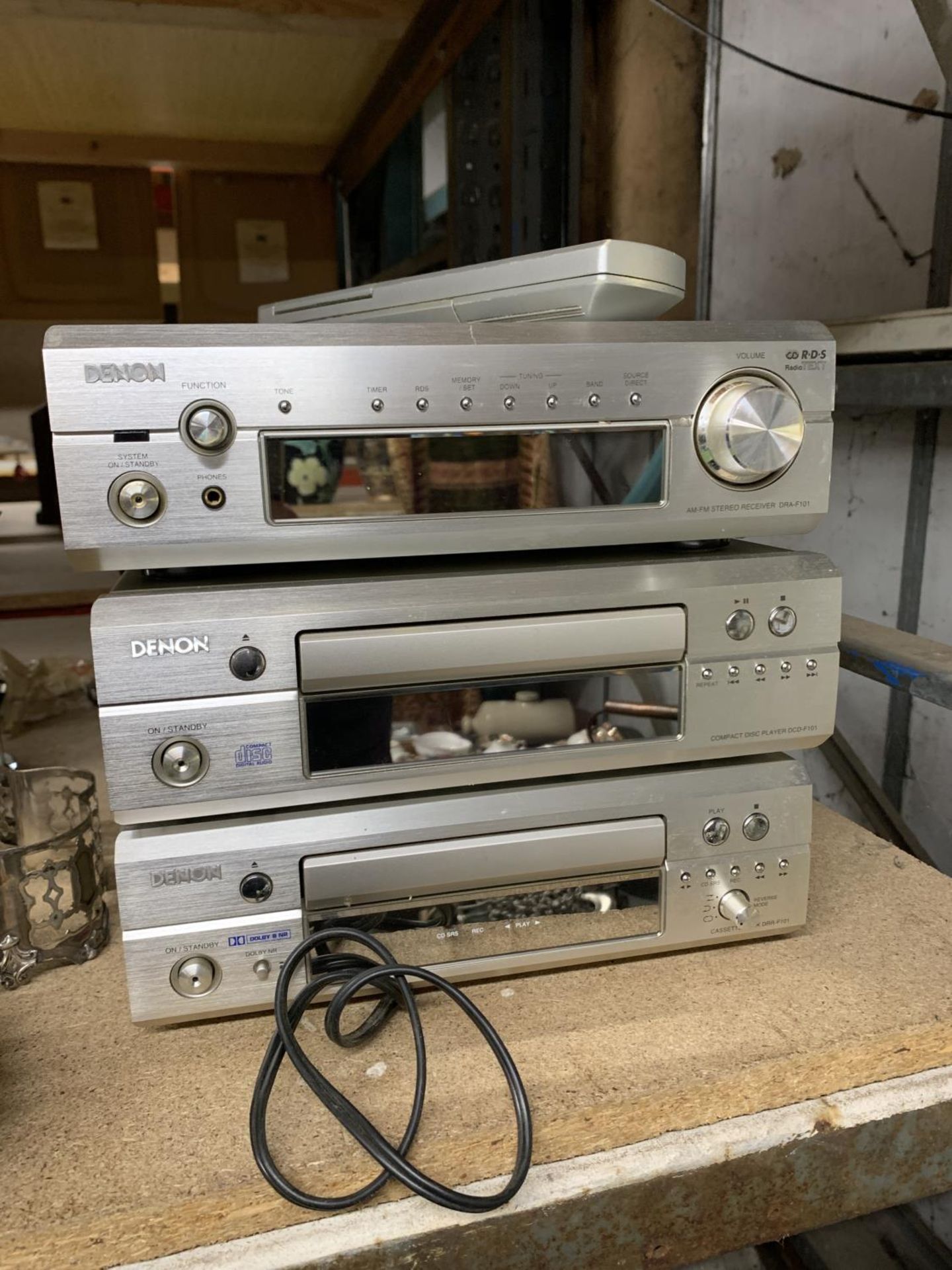 THREE RARE DENON SEPERATES WITH REMOTE CONTROL TO INCLUDE A STEREO RECEIVER, COMPACT DISC PLAYER AND