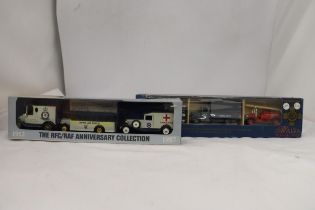 TWO SPECIAL EDITION SETS OF DIE-CAST MILITARY VEHICLES, ONE LLEDOAND ONE MALTA, RAF, RFC, GEORGE
