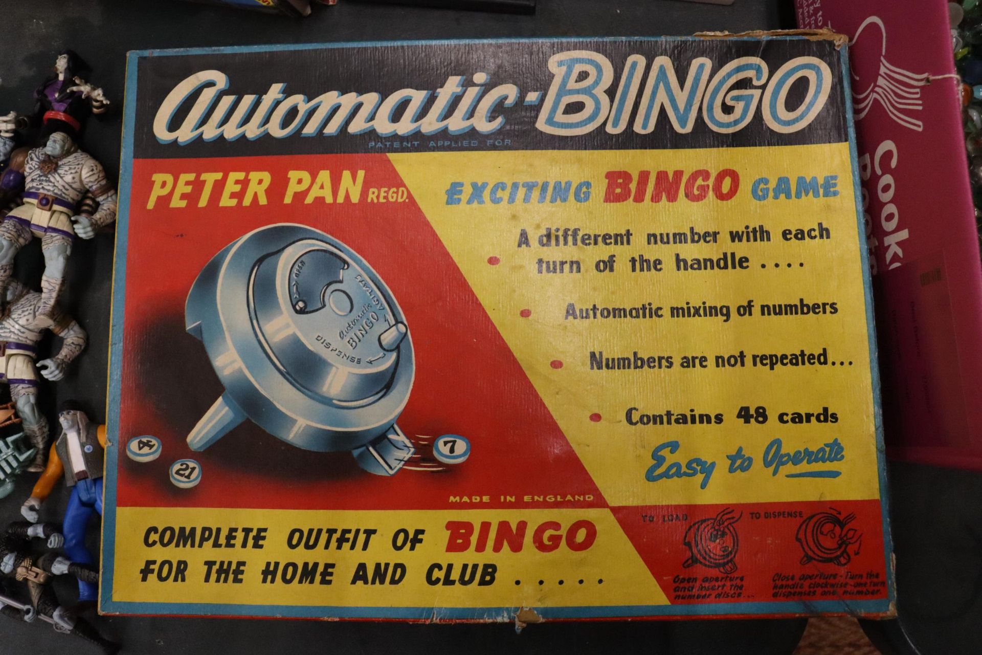 AN EARLY 1960'S, PETER PAN AUTOMATIC BINGO, VENDOR STATES NEVER PLAYED WITH