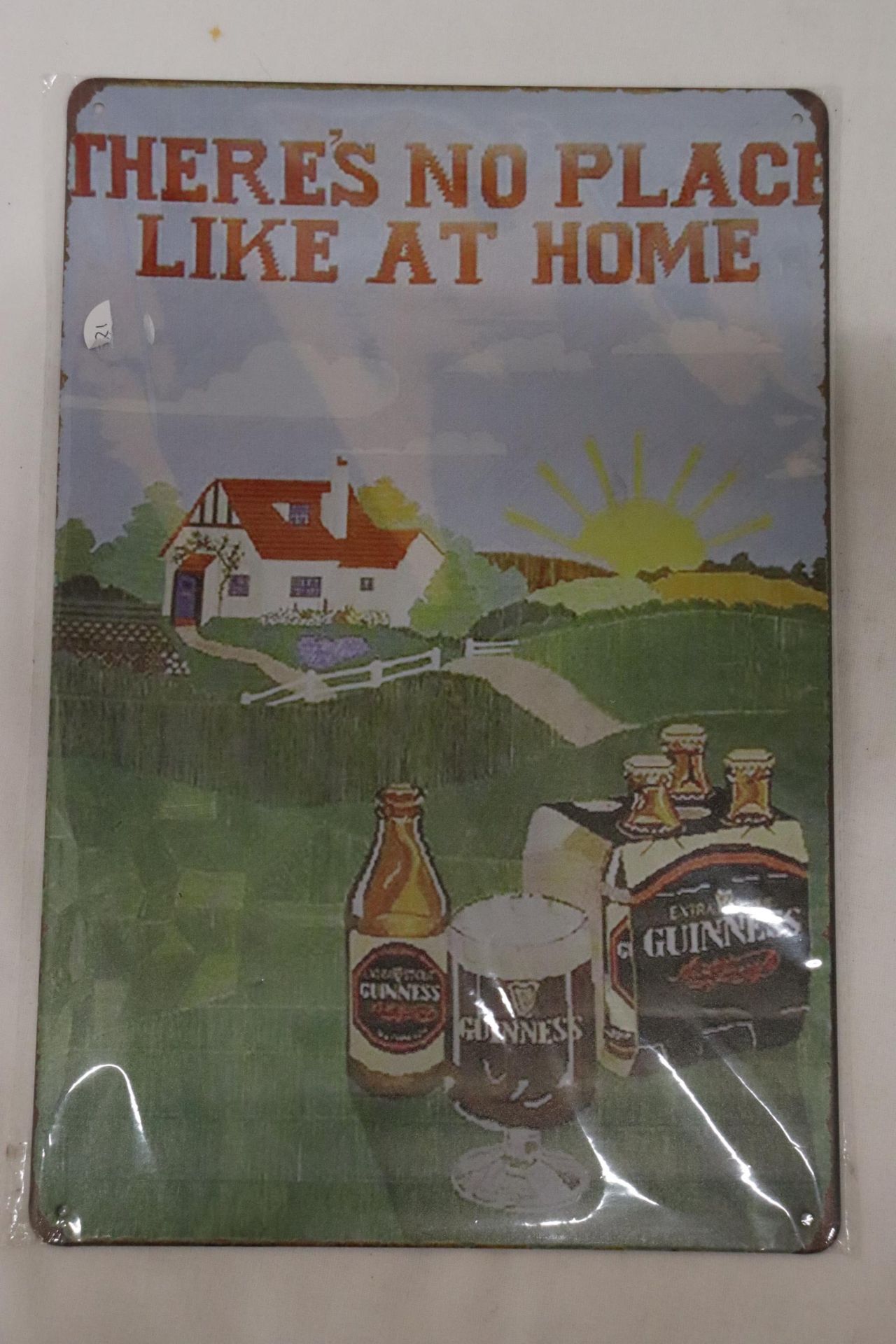 A MAN CAVE METAL SIGN, 'THERE'S NO PLACE LIKE AT HOME' - Image 2 of 4