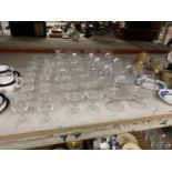 A LARGE QUANTITY OF VARIOUS SIZED GLASSWARE ENGRAVED SHERWOOD FORESTERS