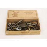 A BOX OF VINTAGE CLOCK KEYS